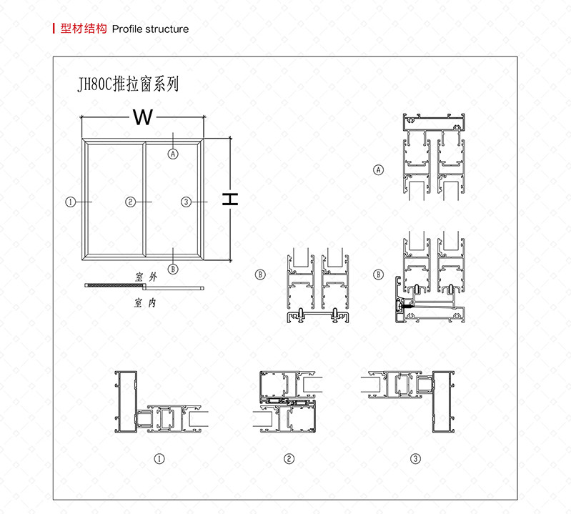 JH 80C 推拉窗系列